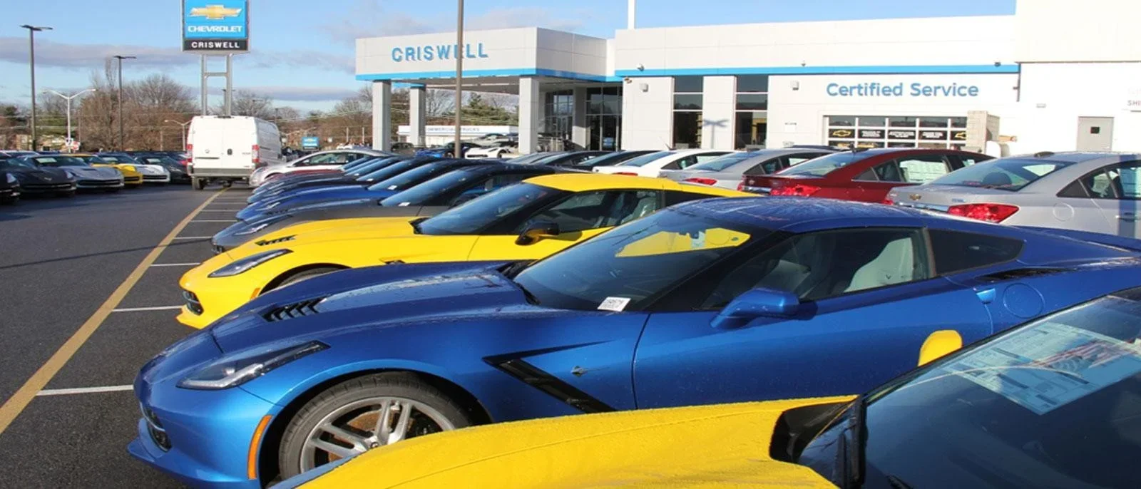 Criswell Corvette dealership lot