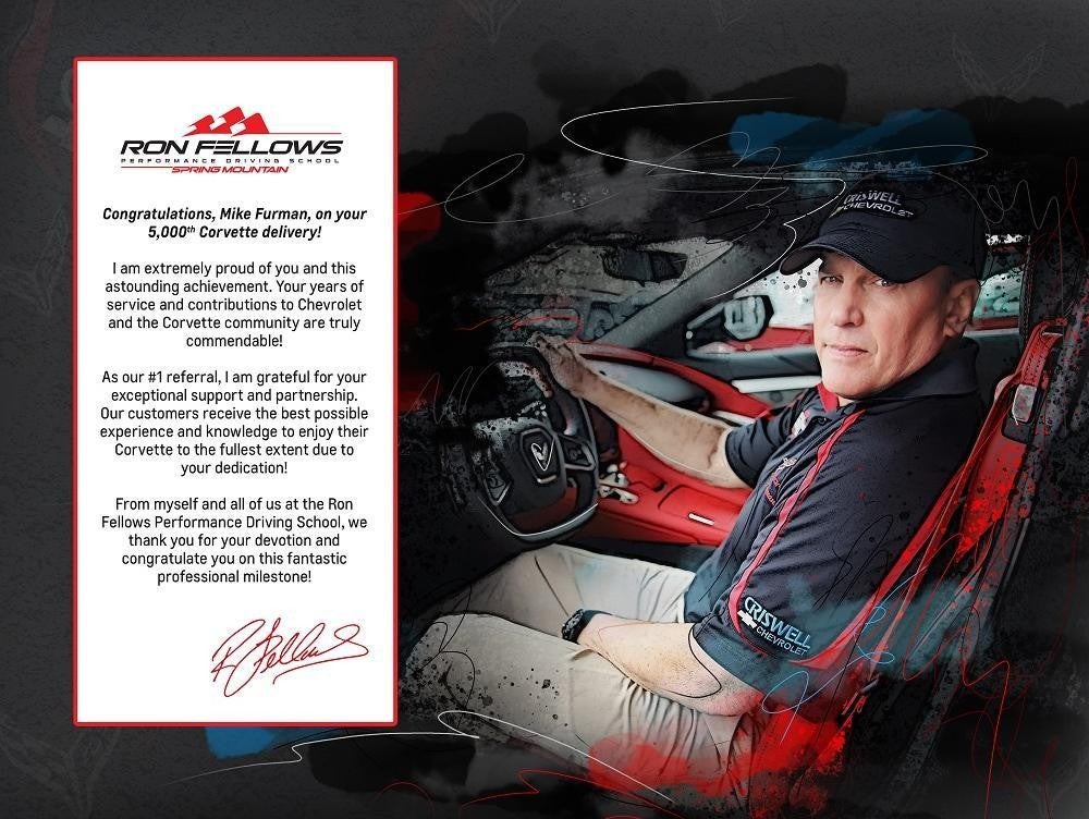 Mike Furman inside a Corvette