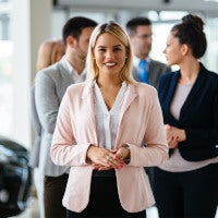 smiling sales associates