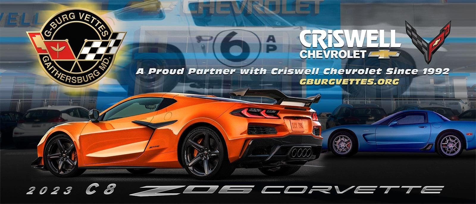 Criswell chevrolet is a partner at Criswell Corvette in Gaithersburg MD